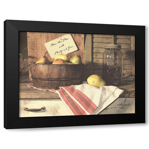 Plenty and Grace Black Modern Wood Framed Art Print with Double Matting by Jacobs, Billy