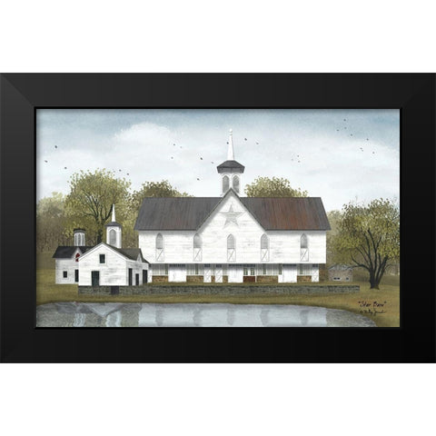 Star Barn Black Modern Wood Framed Art Print by Jacobs, Billy