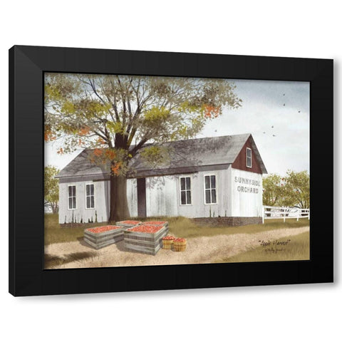 Apple Harvest Black Modern Wood Framed Art Print by Jacobs, Billy