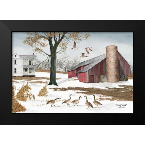 Headin South Black Modern Wood Framed Art Print by Jacobs, Billy