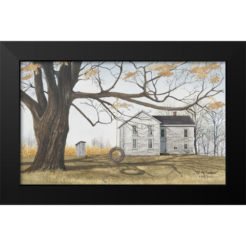 Old Farmhouse Black Modern Wood Framed Art Print by Jacobs, Billy