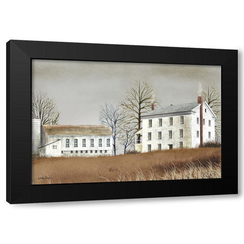 Cold Morning Black Modern Wood Framed Art Print with Double Matting by Jacobs, Billy