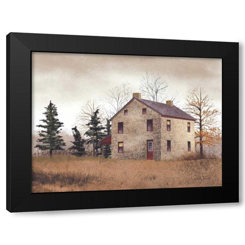 Old Stone House Black Modern Wood Framed Art Print by Jacobs, Billy