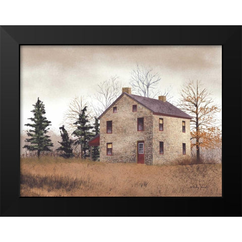 Old Stone House Black Modern Wood Framed Art Print by Jacobs, Billy