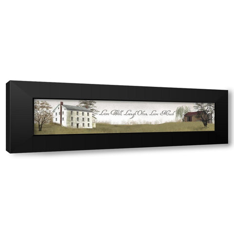 Live Well Black Modern Wood Framed Art Print by Jacobs, Billy