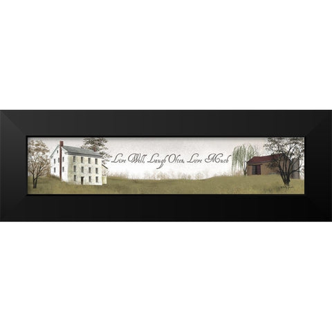 Live Well Black Modern Wood Framed Art Print by Jacobs, Billy
