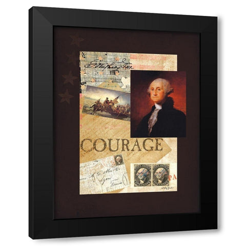 George Black Modern Wood Framed Art Print with Double Matting by Jacobs, Billy