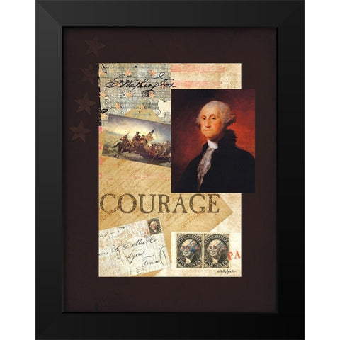 George Black Modern Wood Framed Art Print by Jacobs, Billy