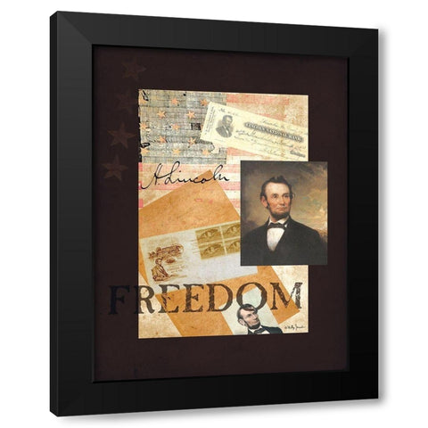Lincoln Black Modern Wood Framed Art Print with Double Matting by Jacobs, Billy