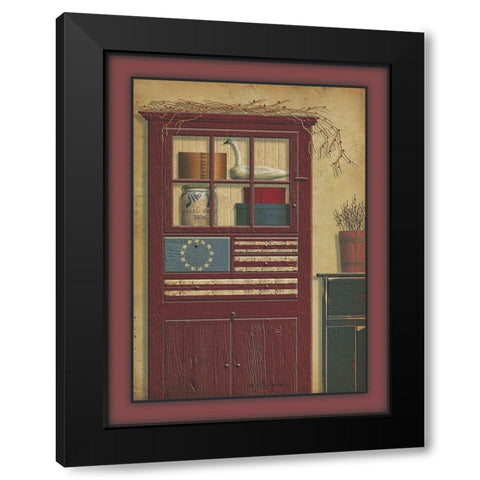 Americana Hutch Black Modern Wood Framed Art Print by Jacobs, Billy
