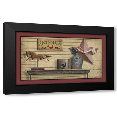Antiques Black Modern Wood Framed Art Print with Double Matting by Jacobs, Billy