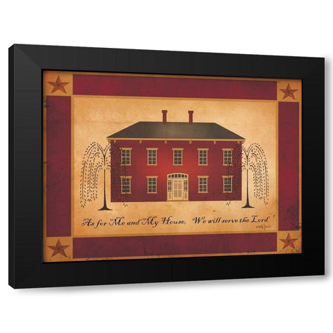 As For Me Black Modern Wood Framed Art Print with Double Matting by Jacobs, Billy