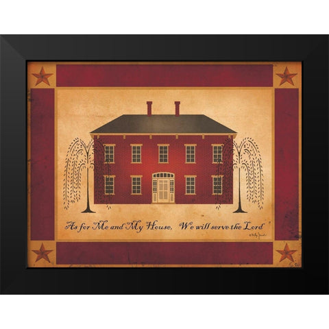 As For Me Black Modern Wood Framed Art Print by Jacobs, Billy
