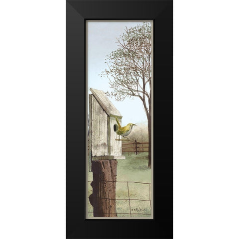 Wren Black Modern Wood Framed Art Print by Jacobs, Billy