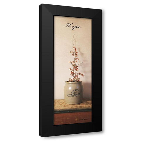 Hope Black Modern Wood Framed Art Print with Double Matting by Jacobs, Billy
