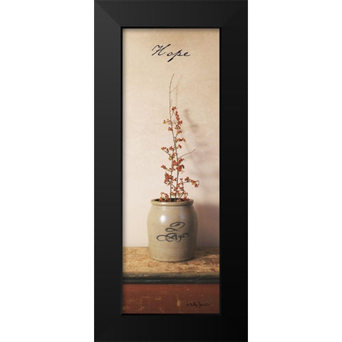 Hope Black Modern Wood Framed Art Print by Jacobs, Billy