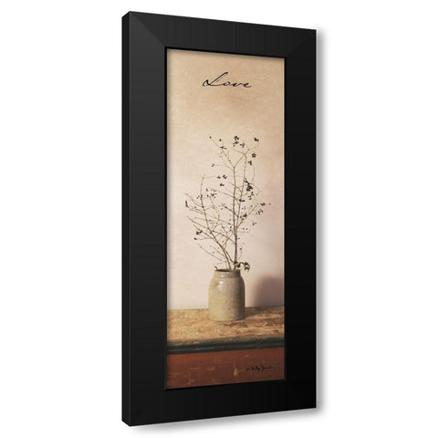 Love Black Modern Wood Framed Art Print by Jacobs, Billy