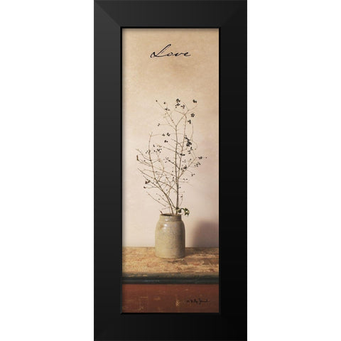 Love Black Modern Wood Framed Art Print by Jacobs, Billy
