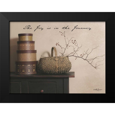 Joy is the Journey Black Modern Wood Framed Art Print by Jacobs, Billy