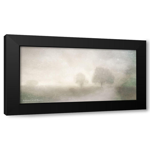 Foggy Soft Morning Landscape Black Modern Wood Framed Art Print by Bluebird Barn