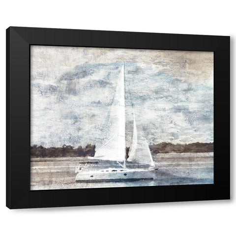 Sailboat on Water Black Modern Wood Framed Art Print by Bluebird Barn