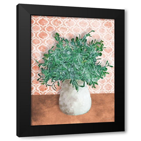 Terra Greenery Black Modern Wood Framed Art Print by Bluebird Barn