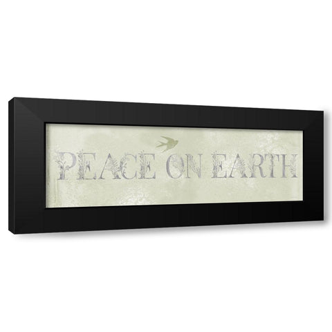 Peace on Earth Black Modern Wood Framed Art Print by Bluebird Barn