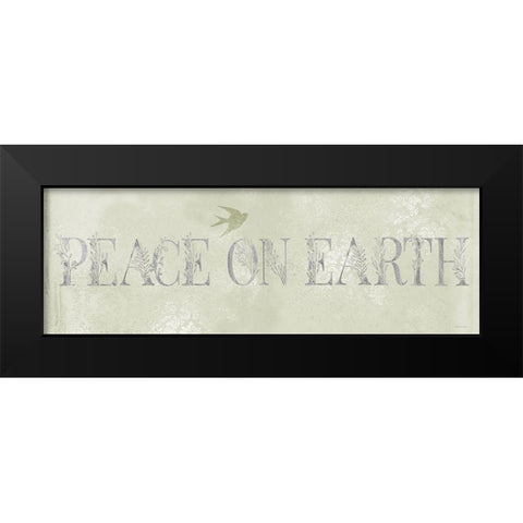 Peace on Earth Black Modern Wood Framed Art Print by Bluebird Barn