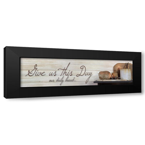 Give Us This Day Black Modern Wood Framed Art Print by Boyer, Susie