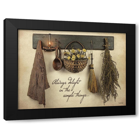 Always Delight Black Modern Wood Framed Art Print by Boyer, Susie