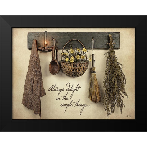 Always Delight Black Modern Wood Framed Art Print by Boyer, Susie
