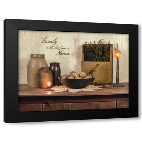 Family Makes This House a Home Black Modern Wood Framed Art Print by Boyer, Susie