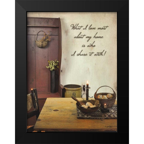 What I Love Most Black Modern Wood Framed Art Print by Boyer, Susie