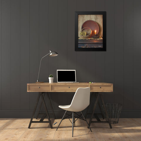 The Red Bowl Black Modern Wood Framed Art Print by Boyer, Susie