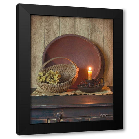 The Red Bowl Black Modern Wood Framed Art Print by Boyer, Susie