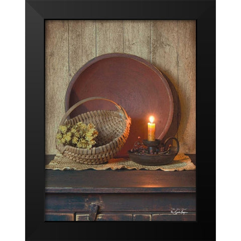 The Red Bowl Black Modern Wood Framed Art Print by Boyer, Susie