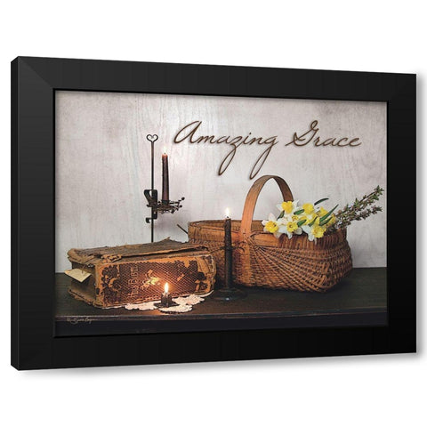 Amazing Grace Black Modern Wood Framed Art Print by Boyer, Susie