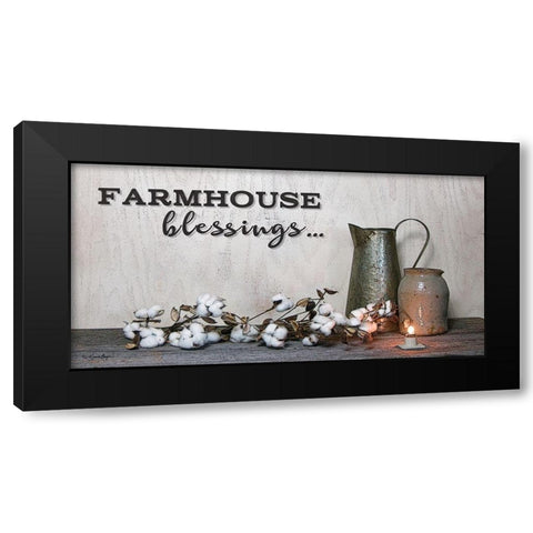 Farmhouse Blessings Black Modern Wood Framed Art Print by Boyer, Susie