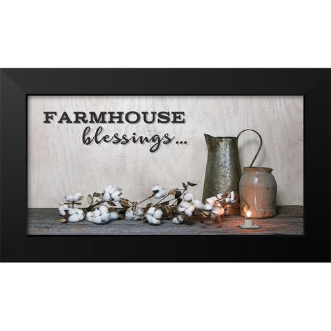 Farmhouse Blessings Black Modern Wood Framed Art Print by Boyer, Susie