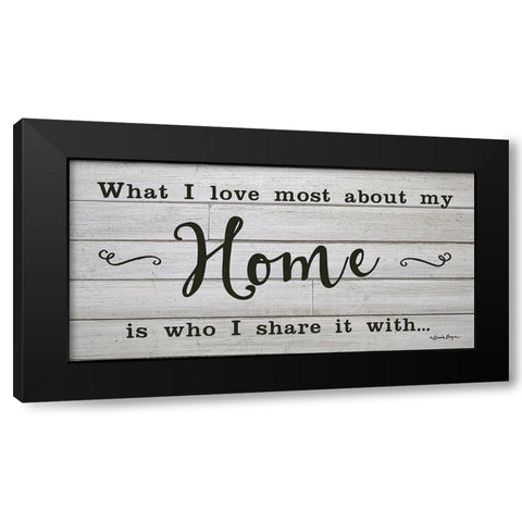 My Home Black Modern Wood Framed Art Print by Boyer, Susie