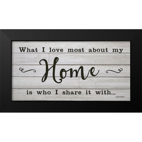 My Home Black Modern Wood Framed Art Print by Boyer, Susie