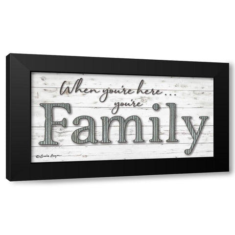 You are Family Black Modern Wood Framed Art Print by Boyer, Susie