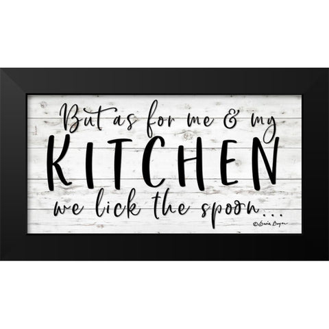 We Lick the Spoon Black Modern Wood Framed Art Print by Boyer, Susie