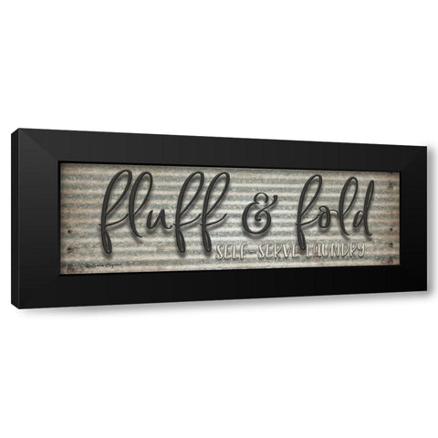 Fluff and Fold Black Modern Wood Framed Art Print by Boyer, Susie