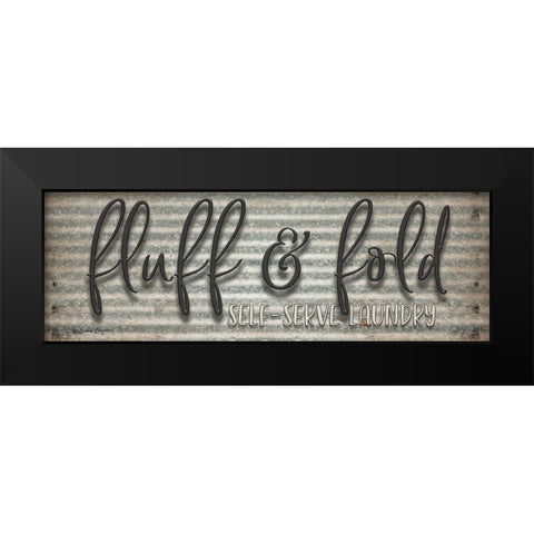 Fluff and Fold Black Modern Wood Framed Art Print by Boyer, Susie