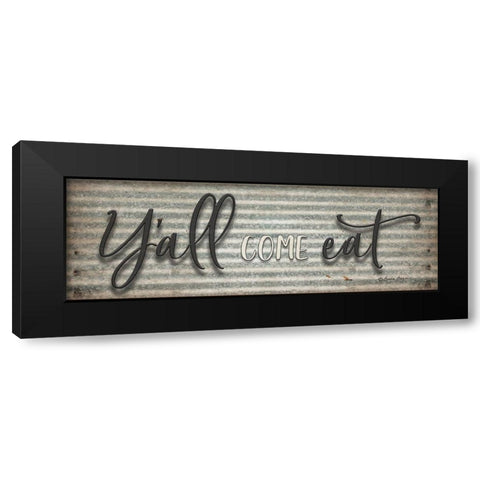 Yall Come Eat Black Modern Wood Framed Art Print by Boyer, Susie