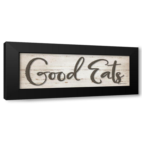 Good Eats Black Modern Wood Framed Art Print by Boyer, Susie