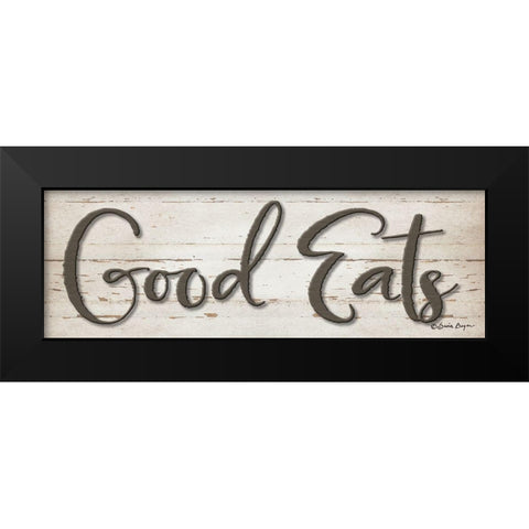 Good Eats Black Modern Wood Framed Art Print by Boyer, Susie