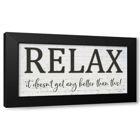 Relax Black Modern Wood Framed Art Print by Boyer, Susie
