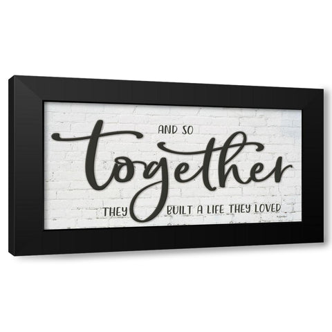 And so Together Black Modern Wood Framed Art Print by Boyer, Susie